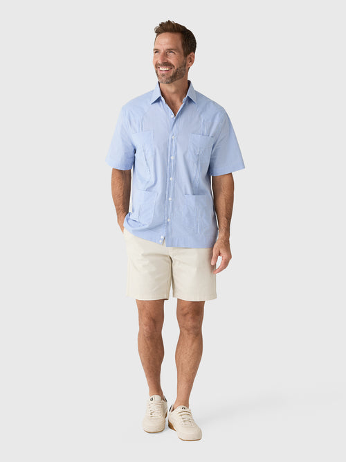 Centuria Men's Short Sleeve Gingham Guayabera Shirt - Saint Bernard