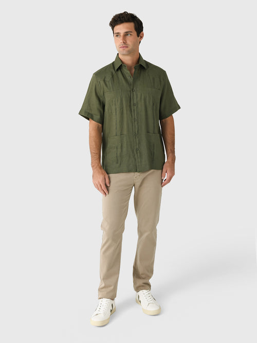 Centuria Men's Short Sleeve Linen Guayabera Shirt