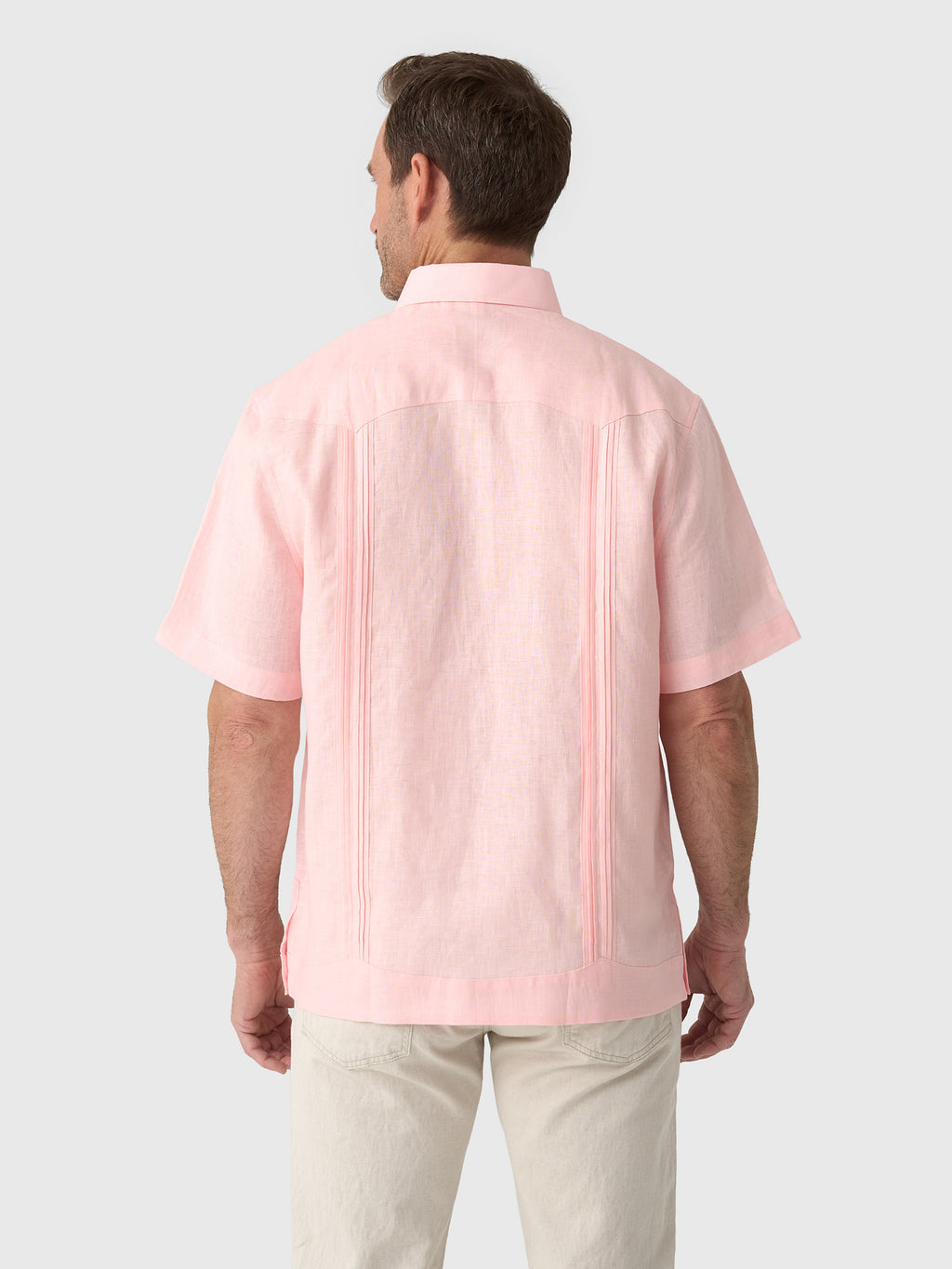 Centuria Men's Short Sleeve Linen Guayabera Shirt - Saint Bernard