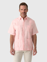 Centuria Men's Short Sleeve Linen Guayabera Shirt - Saint Bernard