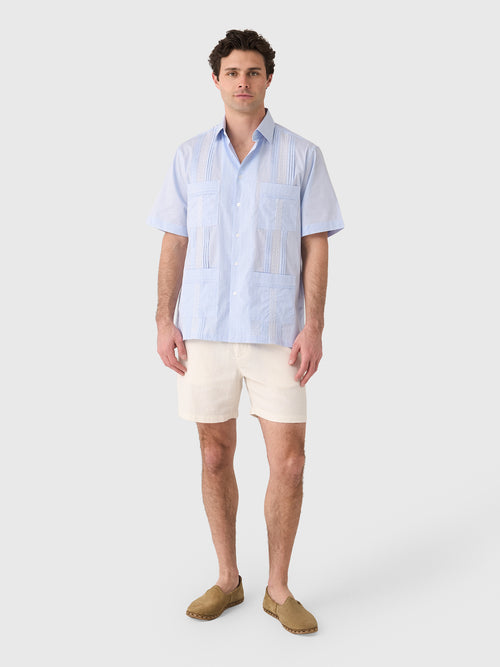 Centuria Men's Short Sleeve Cotton Check Guayabera Shirt