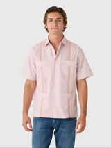 Centuria Men's Short Sleeve Cotton Check Guayabera Shirt