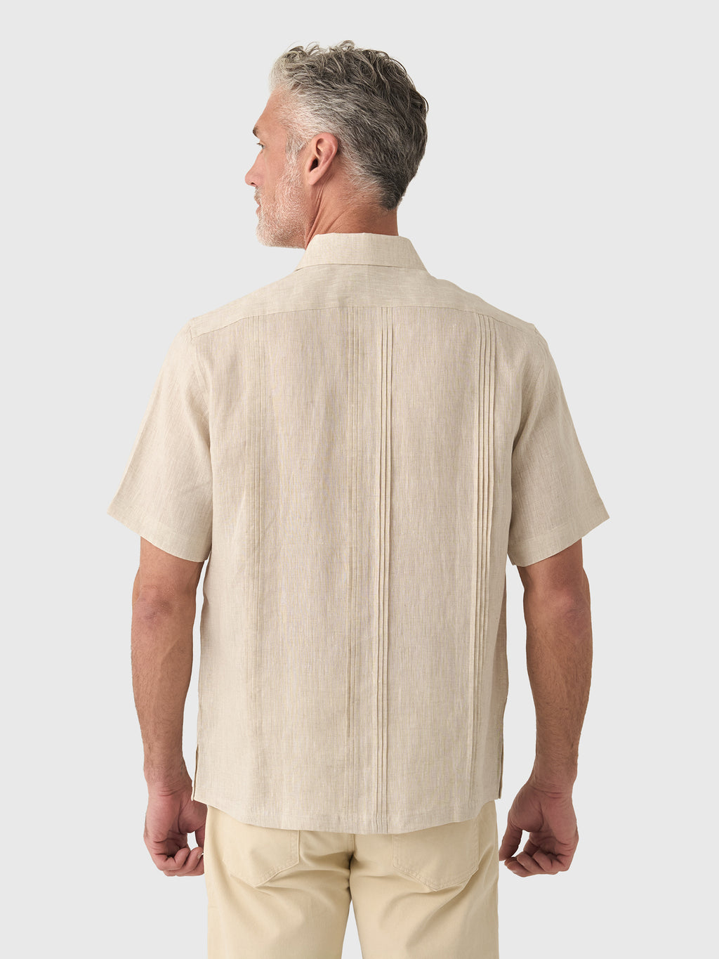 Centuria Men's Short Sleeve Linen Guayabera Shirt - Saint Bernard