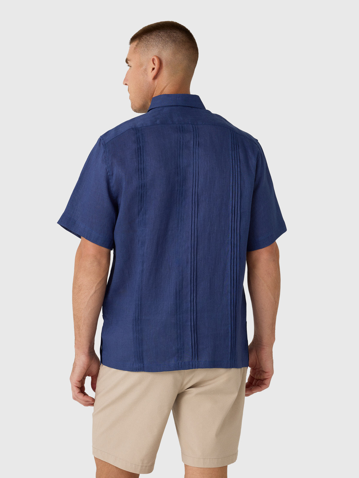 Centuria Men's Short Sleeve Linen Guayabera Shirt - Saint Bernard