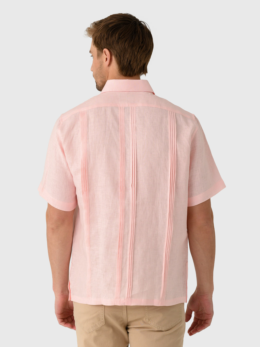 Centuria Men's Short Sleeve Linen Guayabera Shirt - Saint Bernard