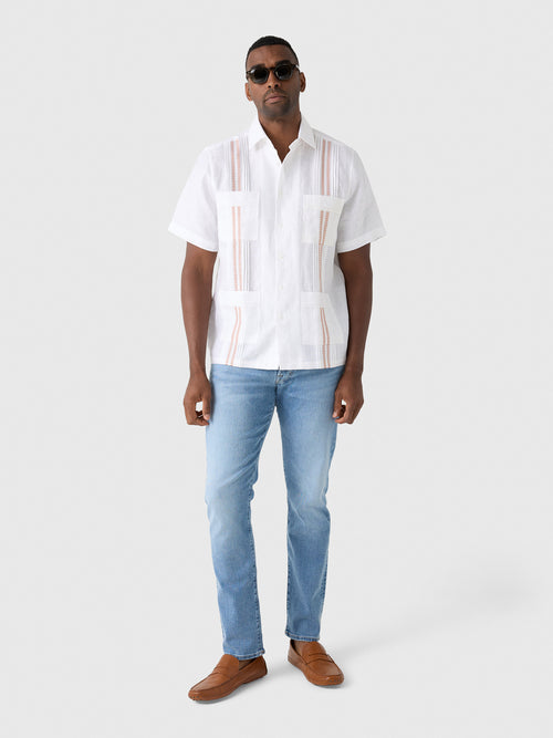 Centuria Men's Short Sleeve Linen Guayabera Shirt - Saint Bernard