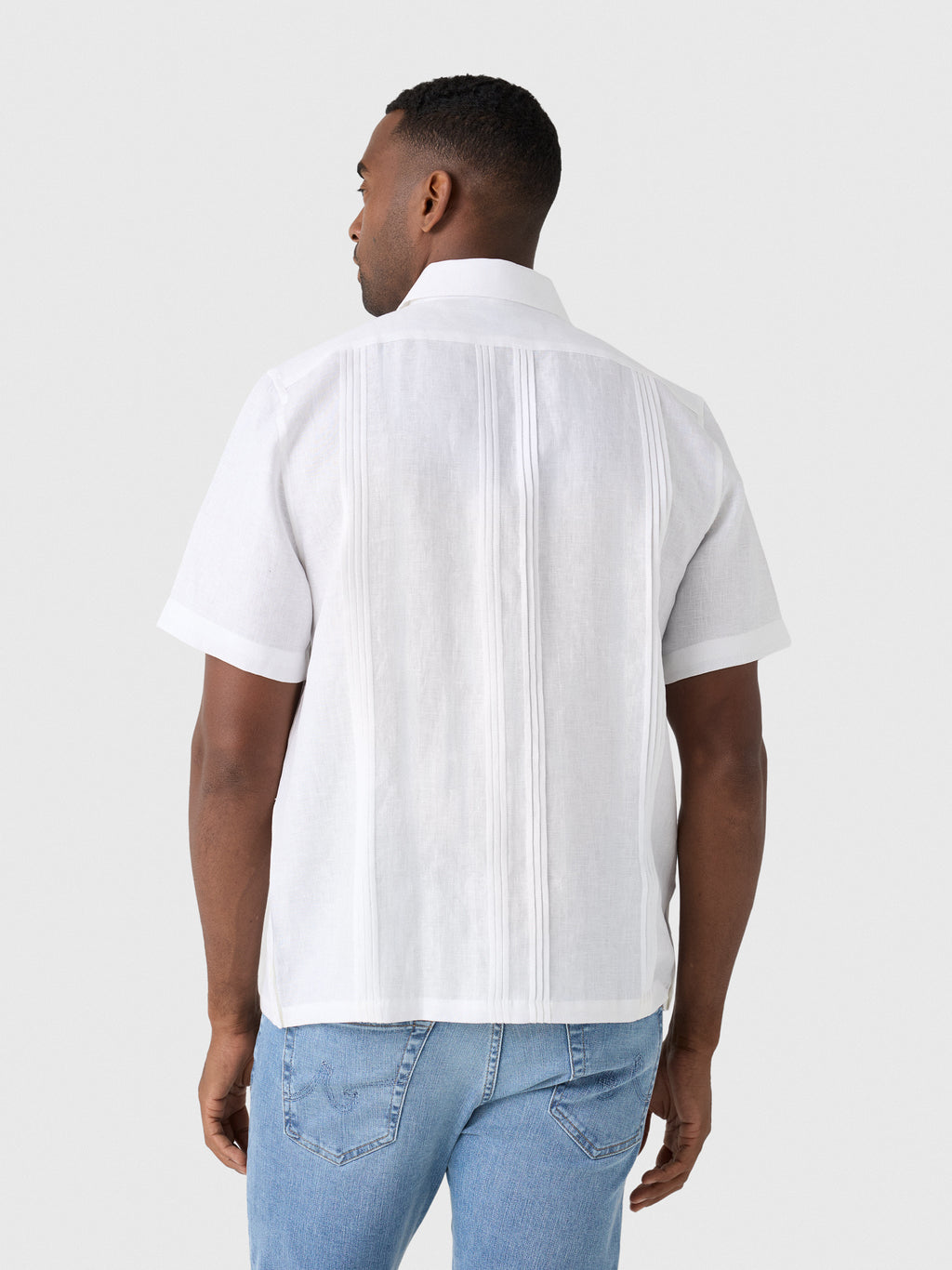 Centuria Men's Short Sleeve Linen Guayabera Shirt - Saint Bernard
