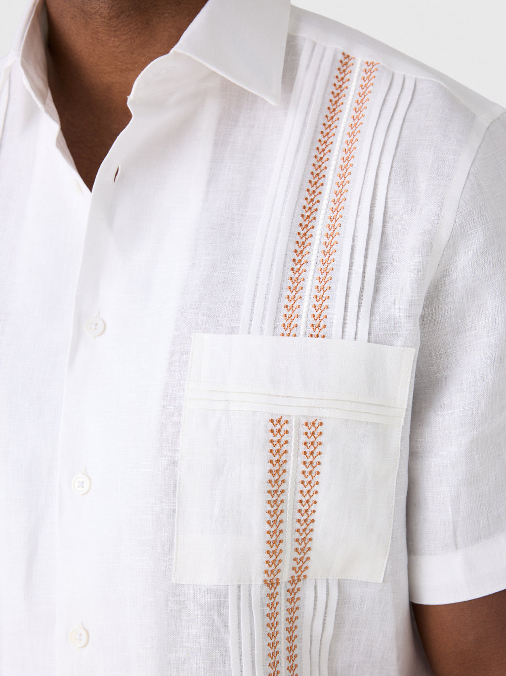 Centuria Men's Short Sleeve Linen Guayabera Shirt - Saint Bernard