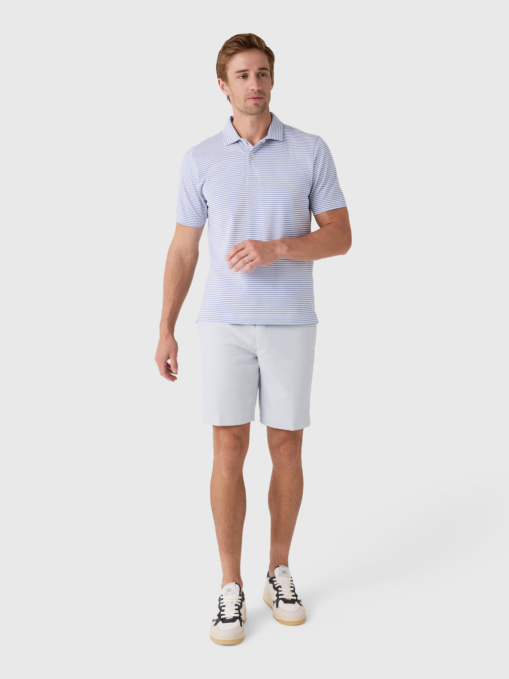 Technically Golf Men's Shoulder Season Stripe Polo