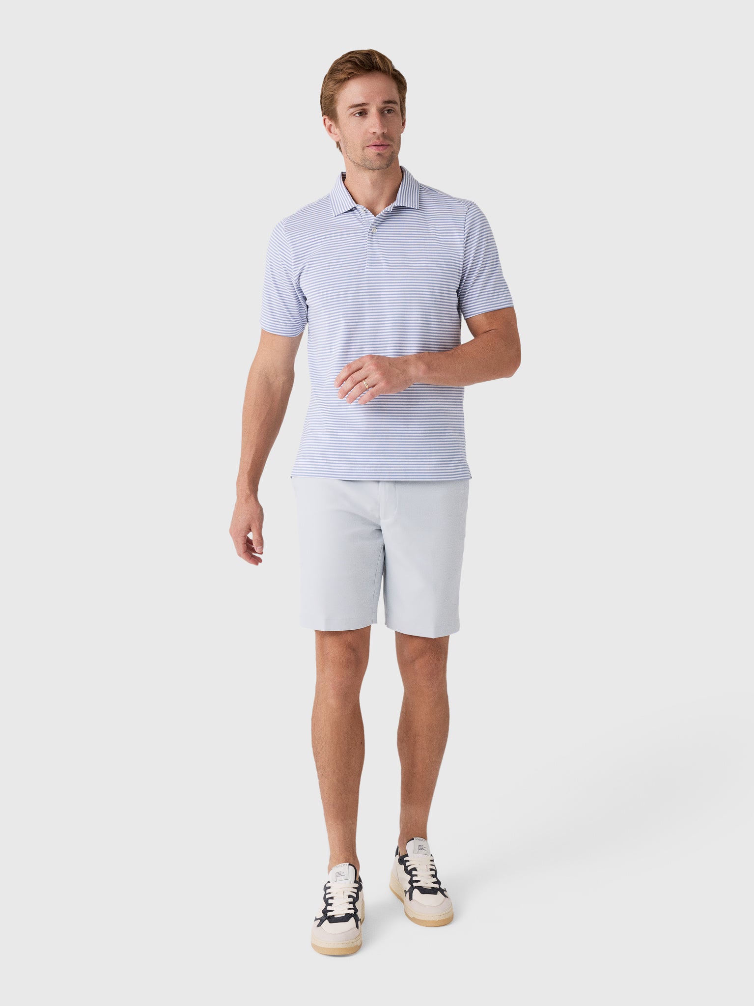 Technically Golf Men's Shoulder Season Stripe Polo