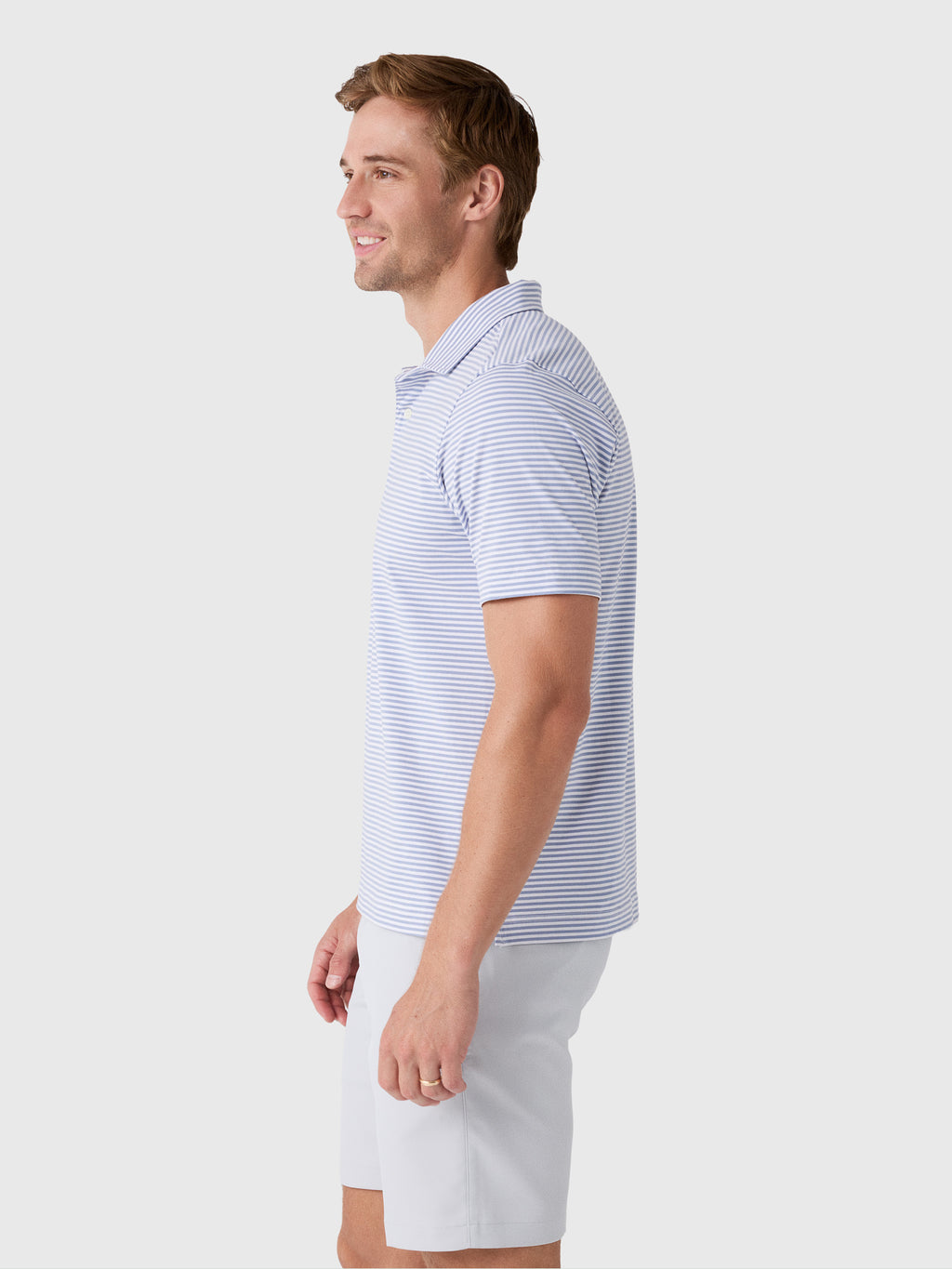 Technically Golf Men's Shoulder Season Stripe Polo