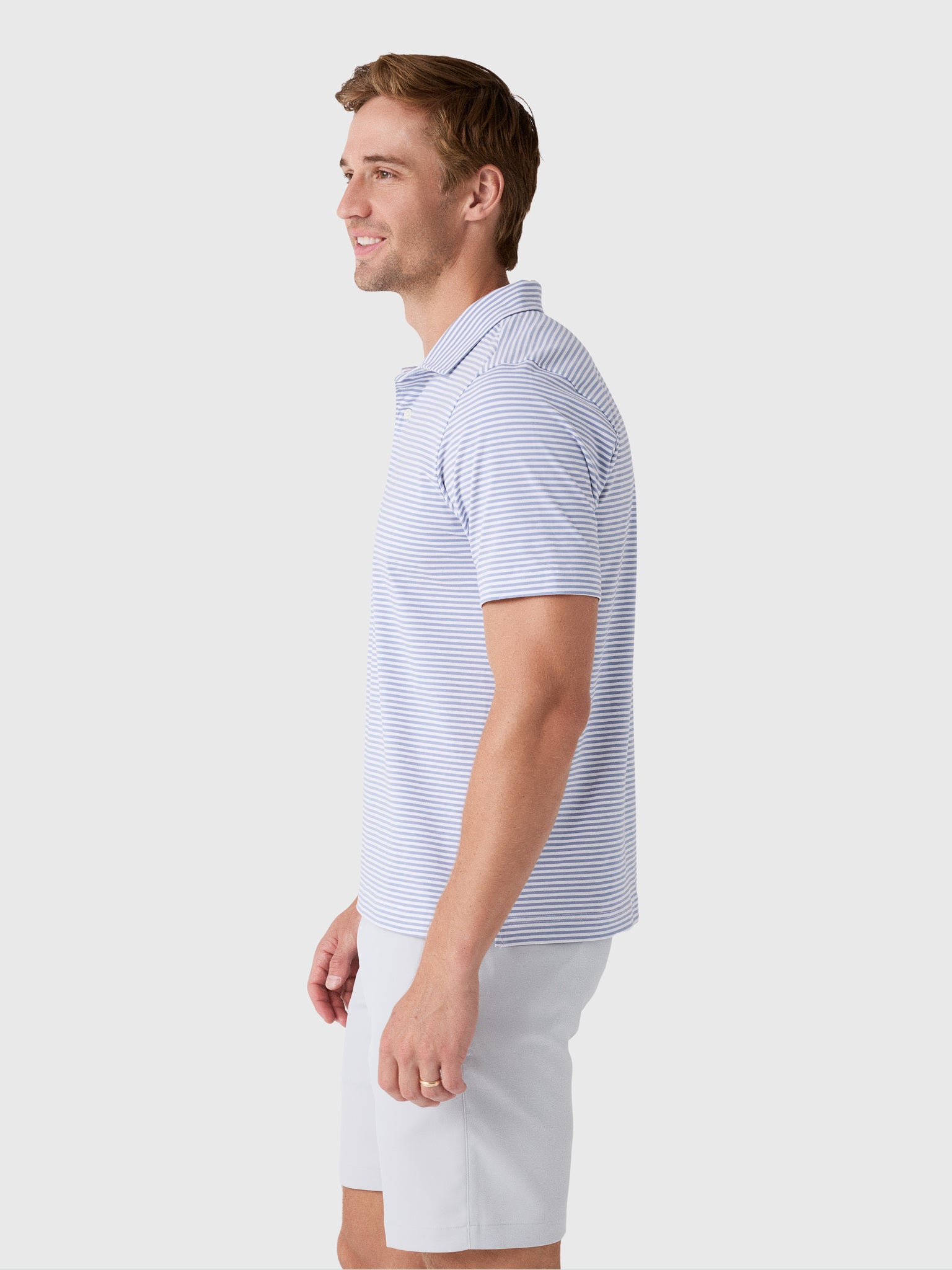 Technically Golf Men's Shoulder Season Stripe Polo
