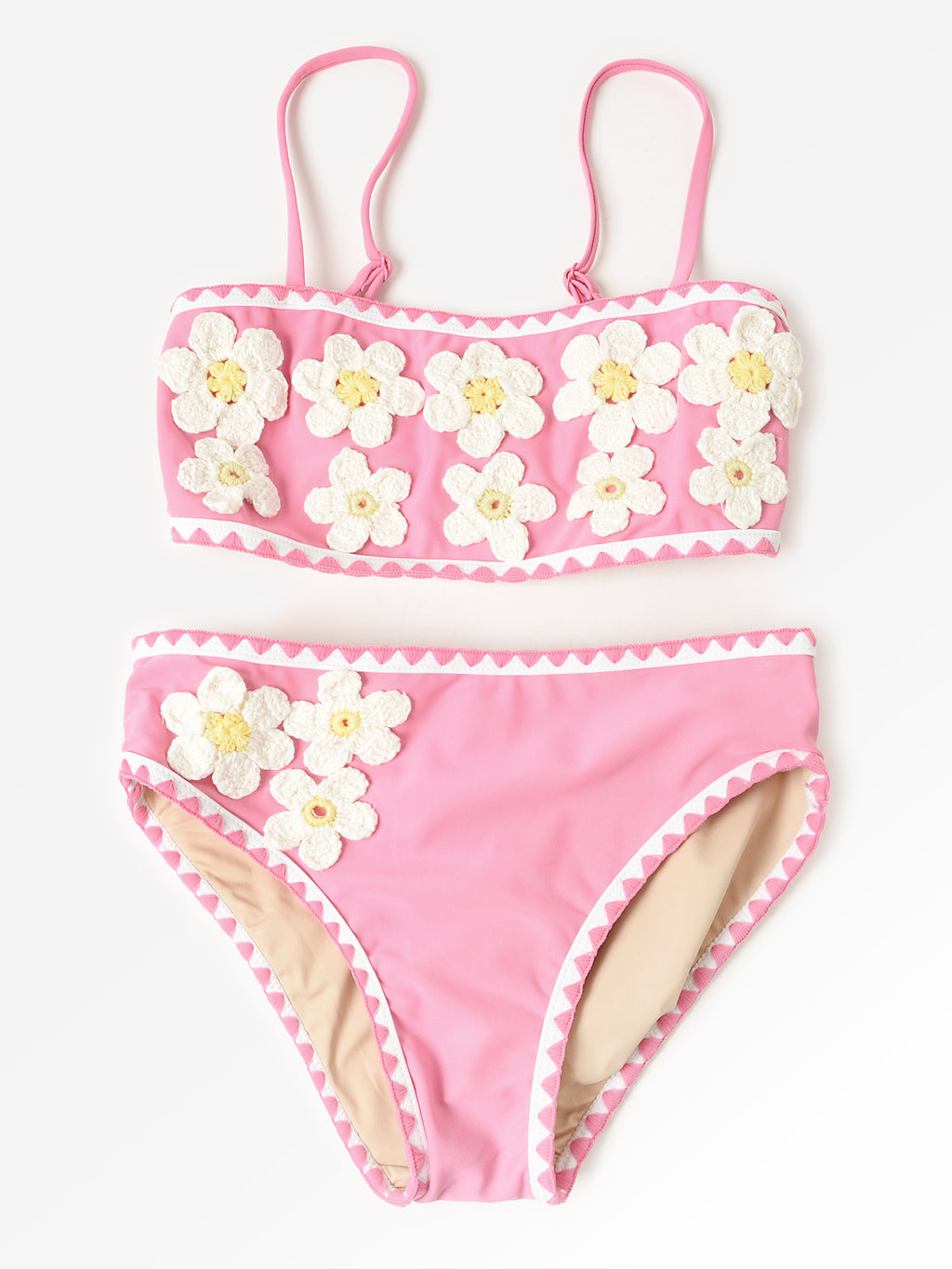 Shade Critters Girls' Crochet Daisy Bikini Set - Saint Bernard
