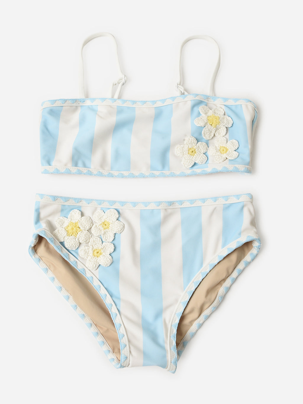 Shade Critters Girls' Crochet Daisy Bikini Set - Saint Bernard