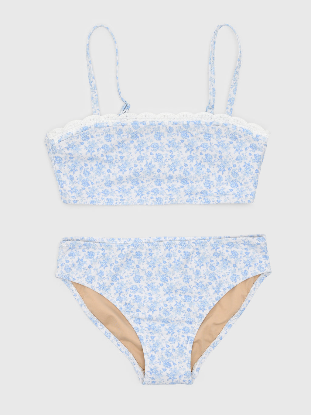 Shade Critters Girls' Coastal Garden Crochet Trim Bikini Set - Saint Bernard