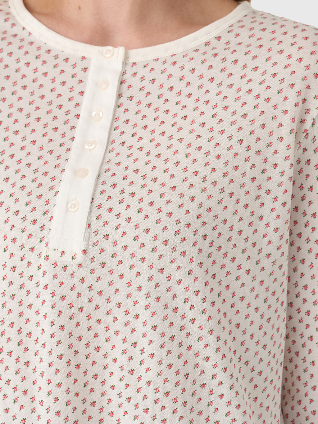 The Great Women's The Crop Sleep Henley - Saint Bernard