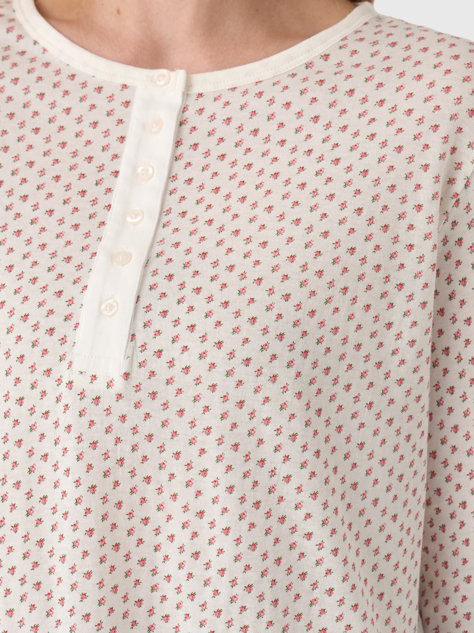 The Great Women's The Crop Sleep Henley - Saint Bernard