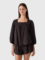 The Great Women's The Eyelet Button Sleep Top - Saint Bernard