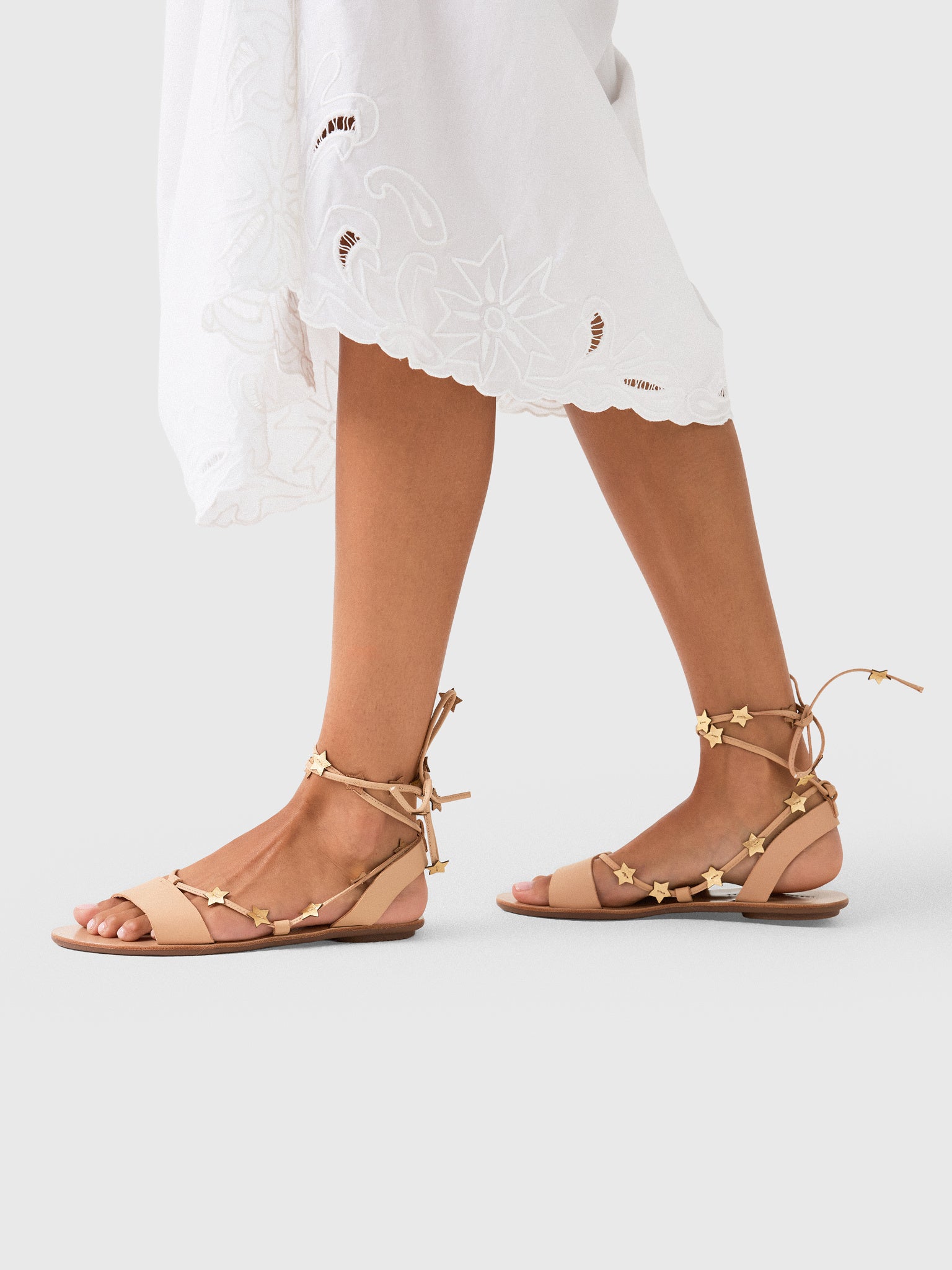 Loeffler Randall Women's Starla Leather Wrap Sandal - Saint Bernard