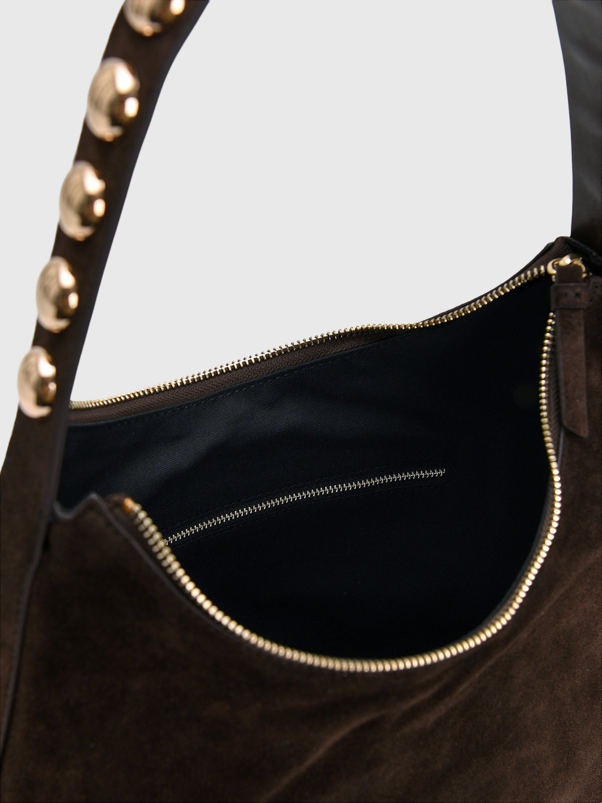 Loeffler Randall Stassie Studded Suede Shoulder Bag - Saint Bernard