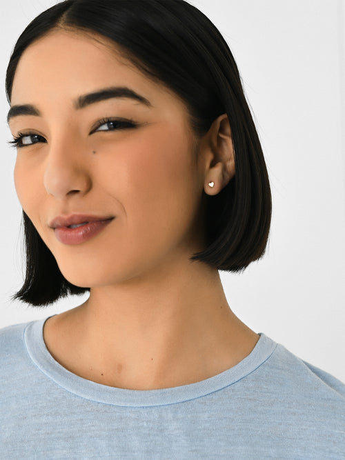 TAI Enamel Heart Stud Earrings