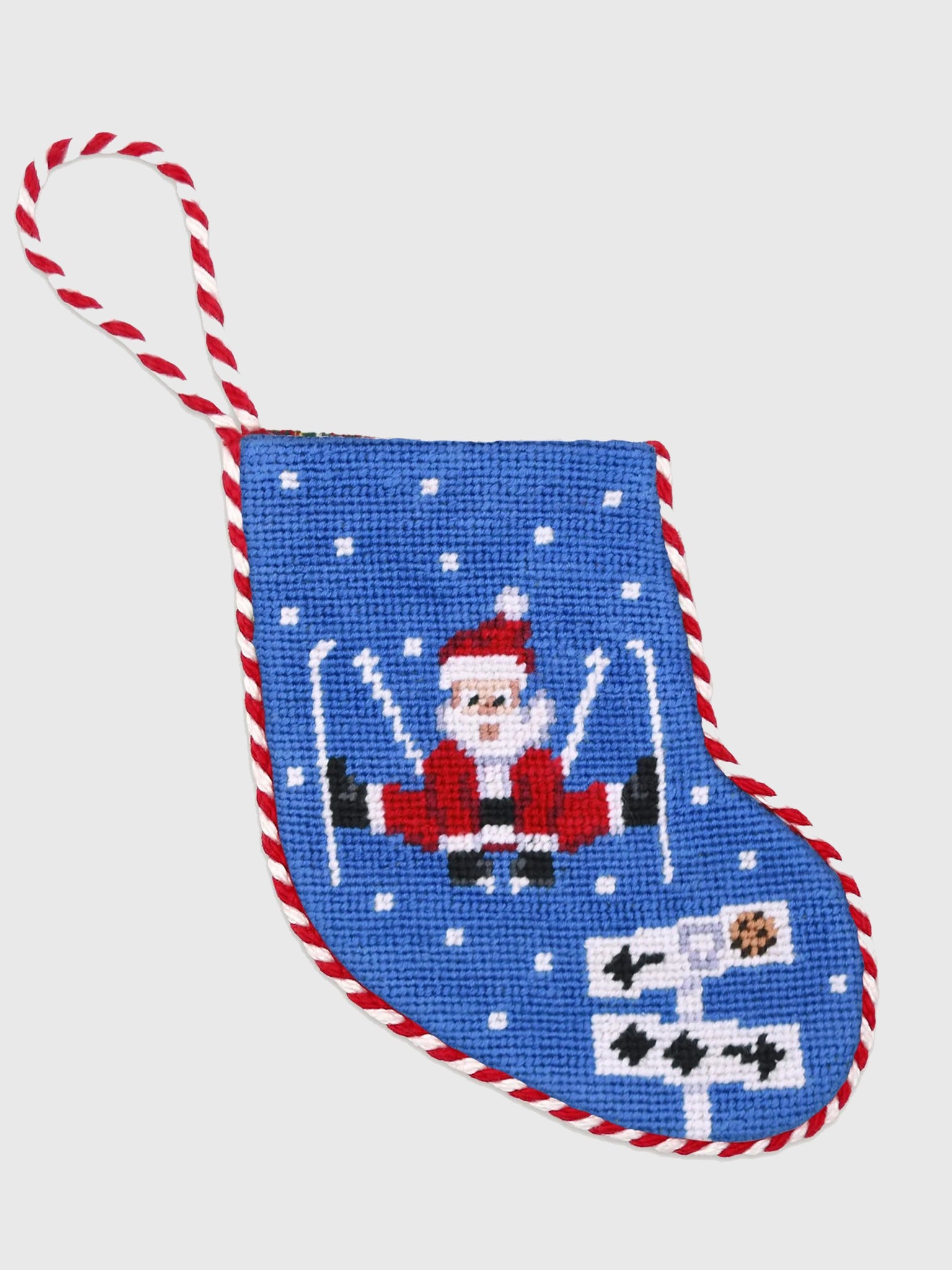 Smathers + Branson Skiing Santa Stocking Ornament - Saint Bernard