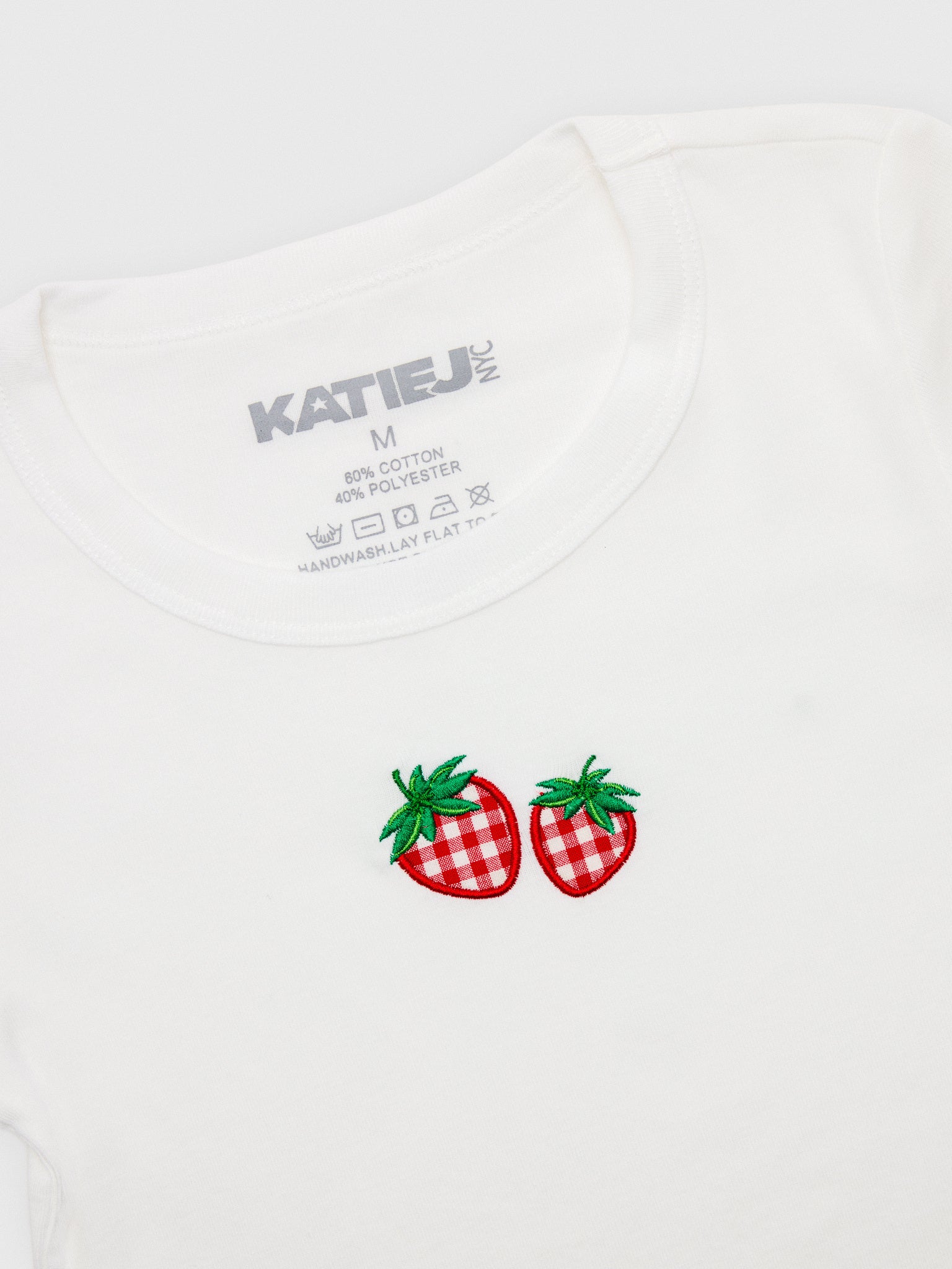 Katie J NYC Girls' Strawberry Gingham Tee - Saint Bernard