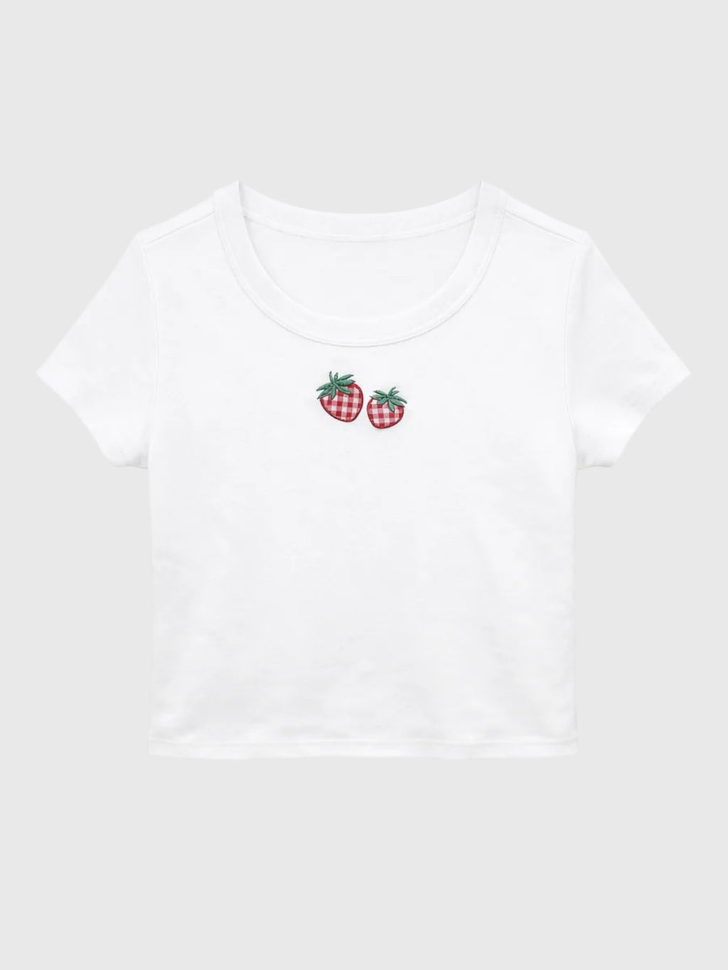 Katie J NYC Girls' Strawberry Gingham Tee