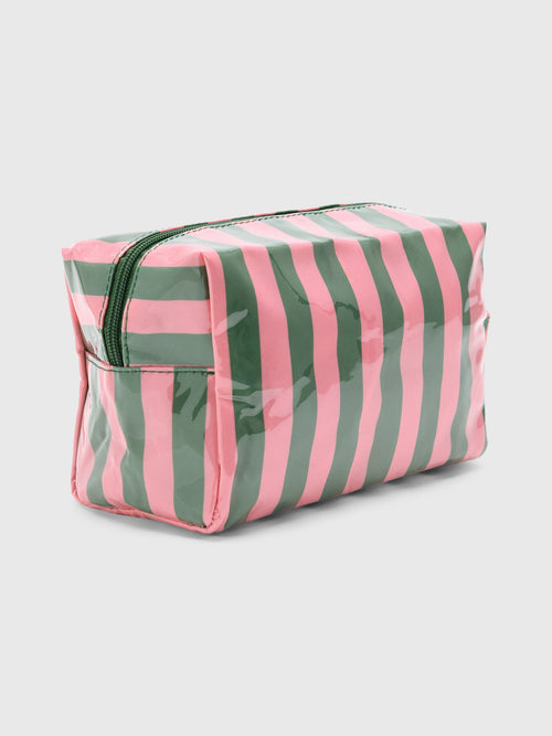 Berno Striped Makeup Bag - Saint Bernard