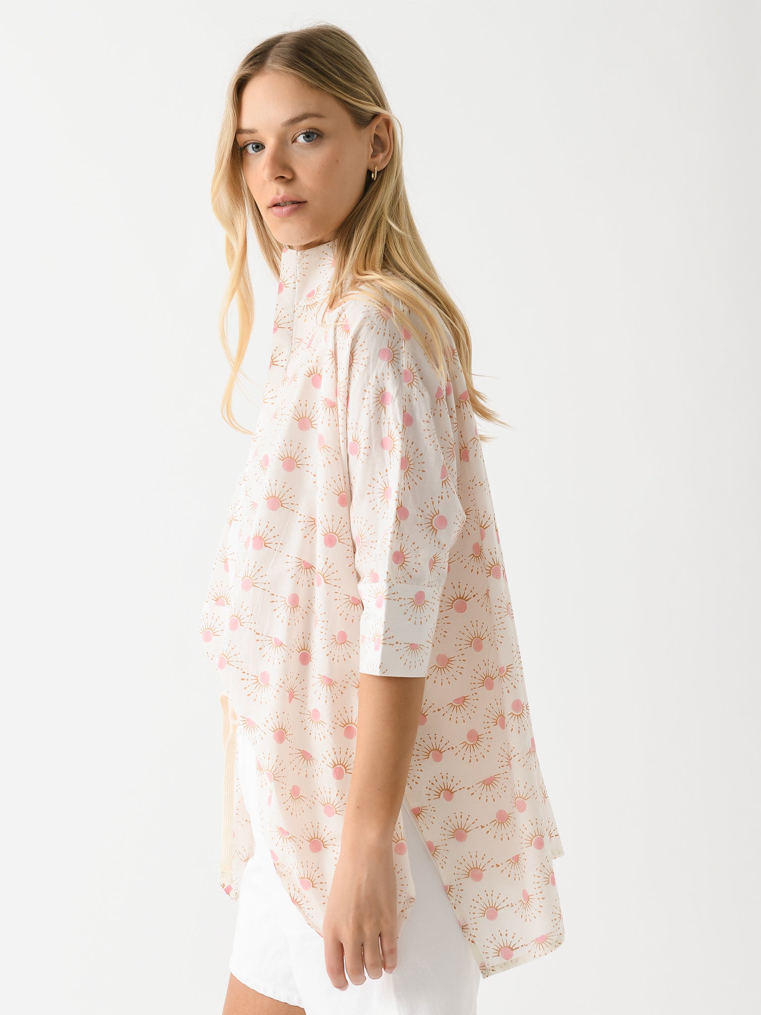 STRUCTURED TUNICxPINKPATTERN-alt2