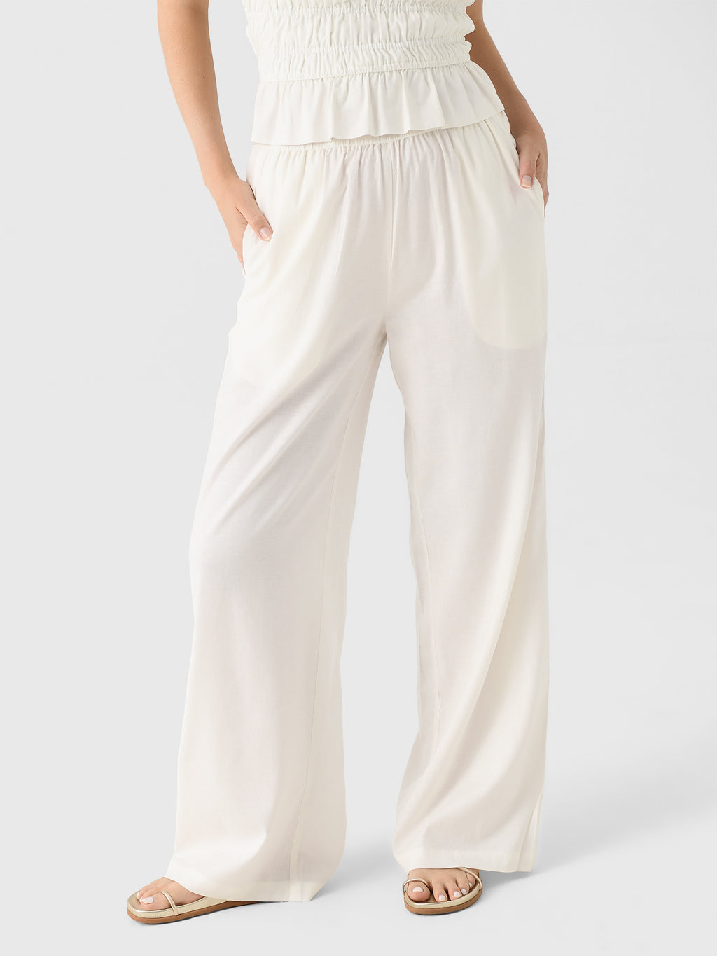 Solid + Striped Women's Linen Monaco Pant - Saint Bernard