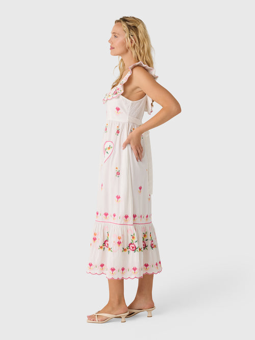 pink city prints maria dress CORFU neckline and comfortable drawstring waist Pink City Prints Martina Dress