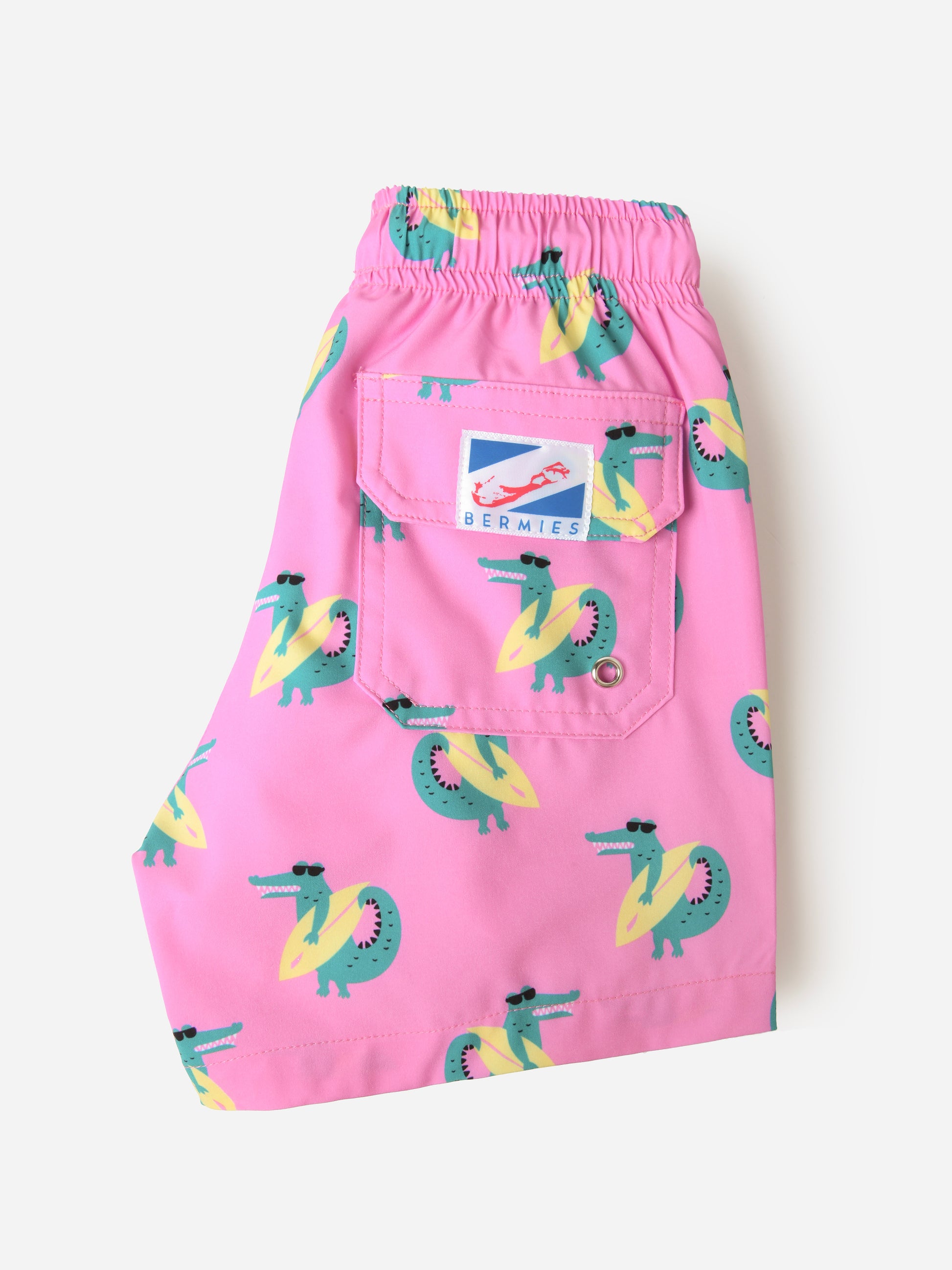 Bermies Boys' Surfing Crocs Swim Trunk Saint Bernard