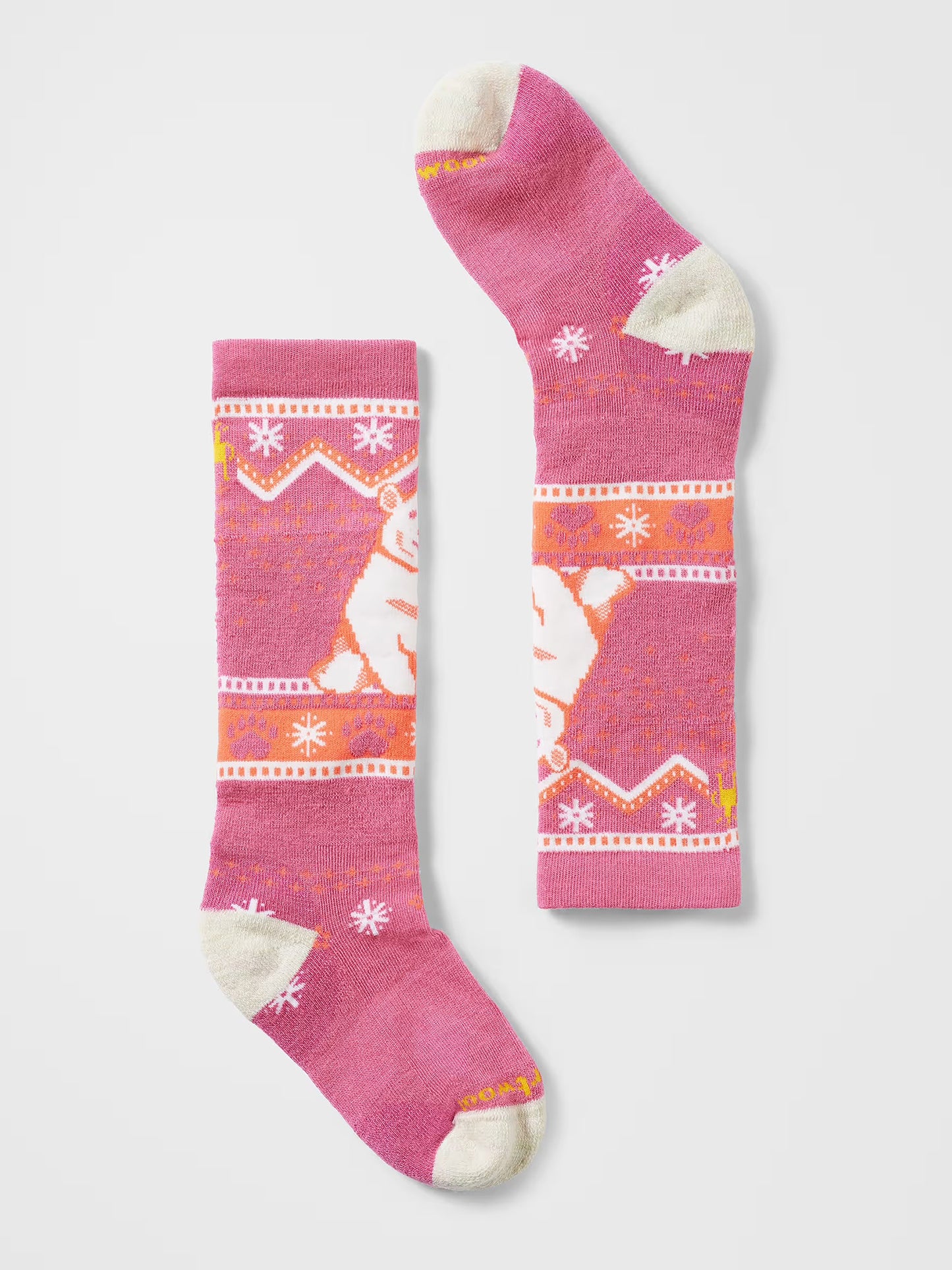 Smartwool Kids' Wintersport Full Cushion Polar Bear Pattern OTC Socks - Saint Bernard