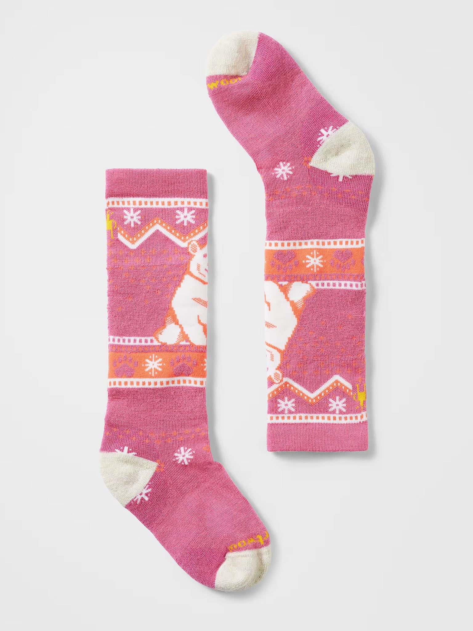 Smartwool Kids' Wintersport Full Cushion Polar Bear Pattern OTC Socks - Saint Bernard