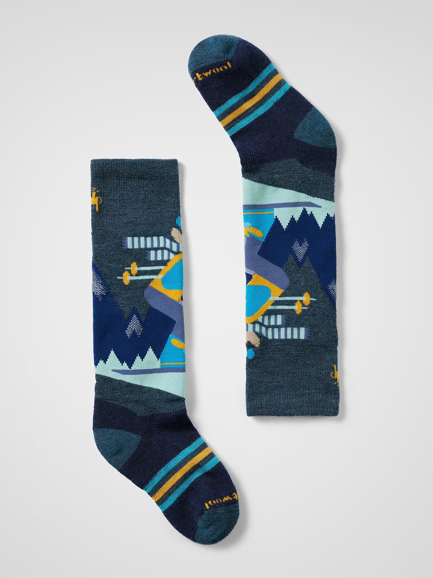 Smartwool Kids' Wintersport Full Cushion Mountain Moose Pattern OTC Socks - Saint Bernard