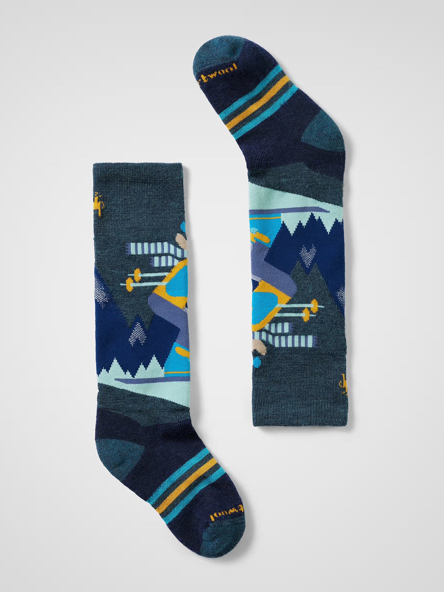 Smartwool Kids' Wintersport Full Cushion Mountain Moose Pattern OTC Socks - Saint Bernard