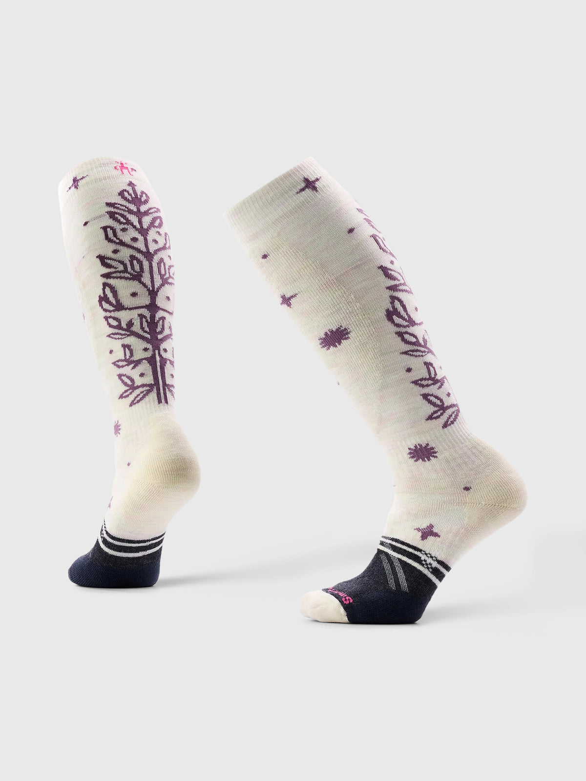 Smartwool Women's Ski Full Cushion Ice Blossom OTC Socks - Saint Bernard