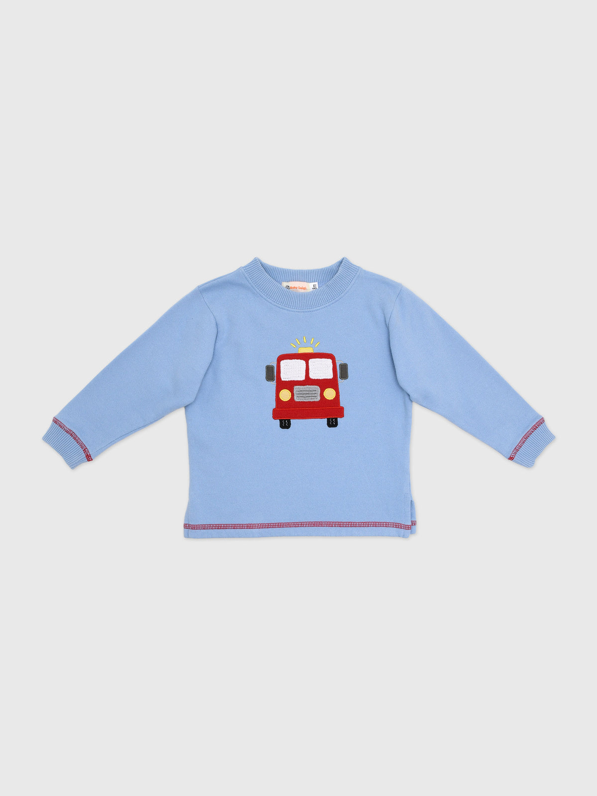 Luigi Boys' Fire Truck Sweatshirt - Saint Bernard