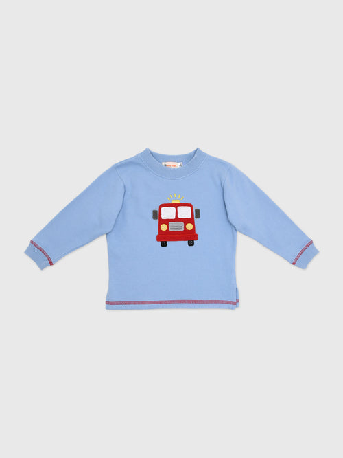 Luigi Boys' Fire Truck Sweatshirt - Saint Bernard
