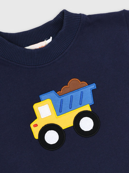 Luigi Boys' Yellow Dump Truck Sweatshirt - Saint Bernard