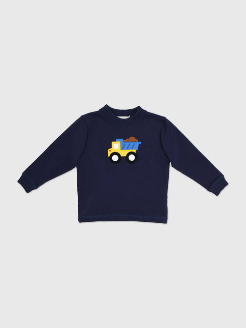 Luigi Boys' Yellow Dump Truck Sweatshirt - Saint Bernard