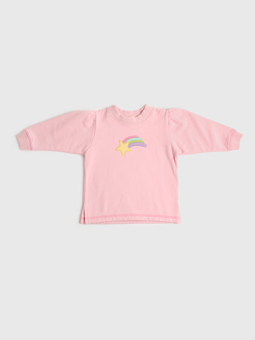 Luigi Girls' Star + Rainbow Sweatshirt