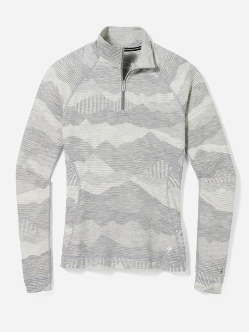 Smartwool Women's Classic Thermal Merino Base Layer Pattern Quarter-Zip