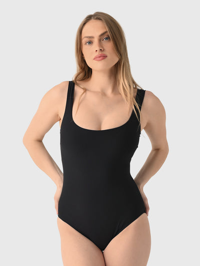 Stylest Women's DreamSculpt Square Neck One-Piece Swimsuit - Saint Bernard