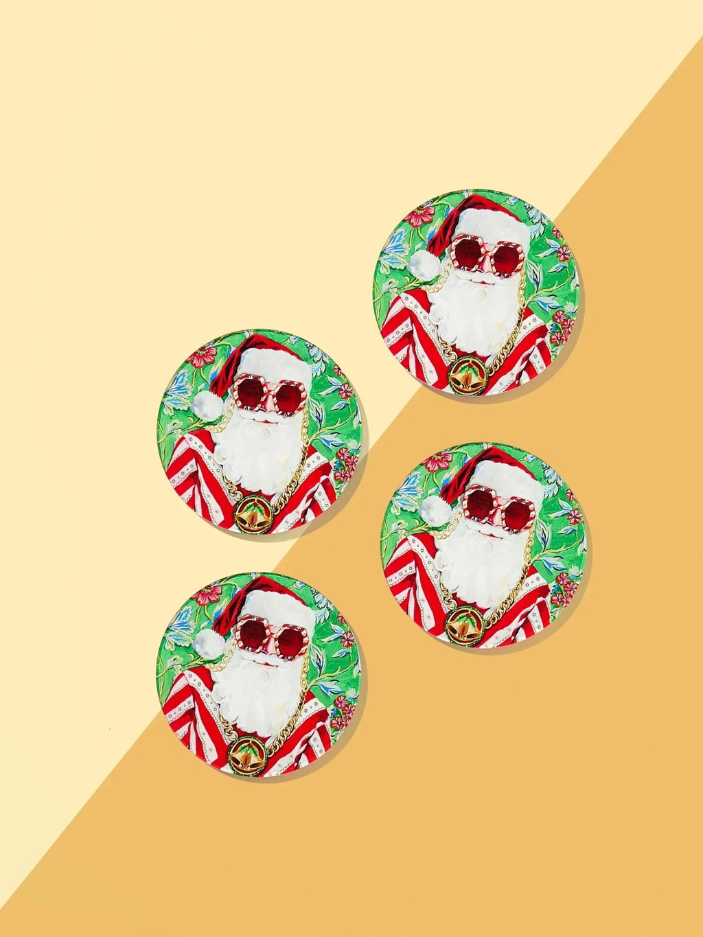 Tart By Taylor Swanky Santa Set of 4 Coasters