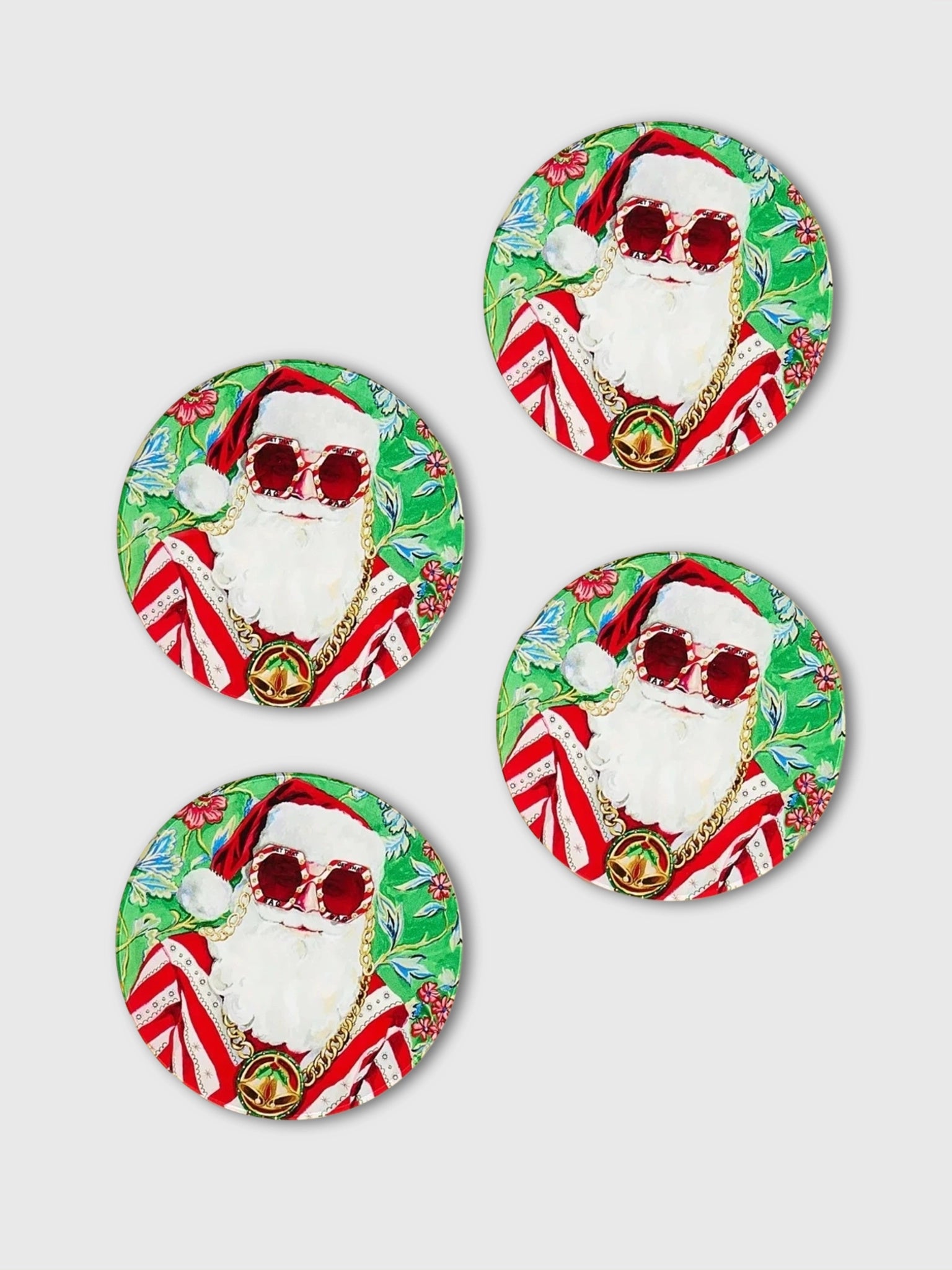 Tart By Taylor Swanky Santa Set of 4 Coasters - Saint Bernard