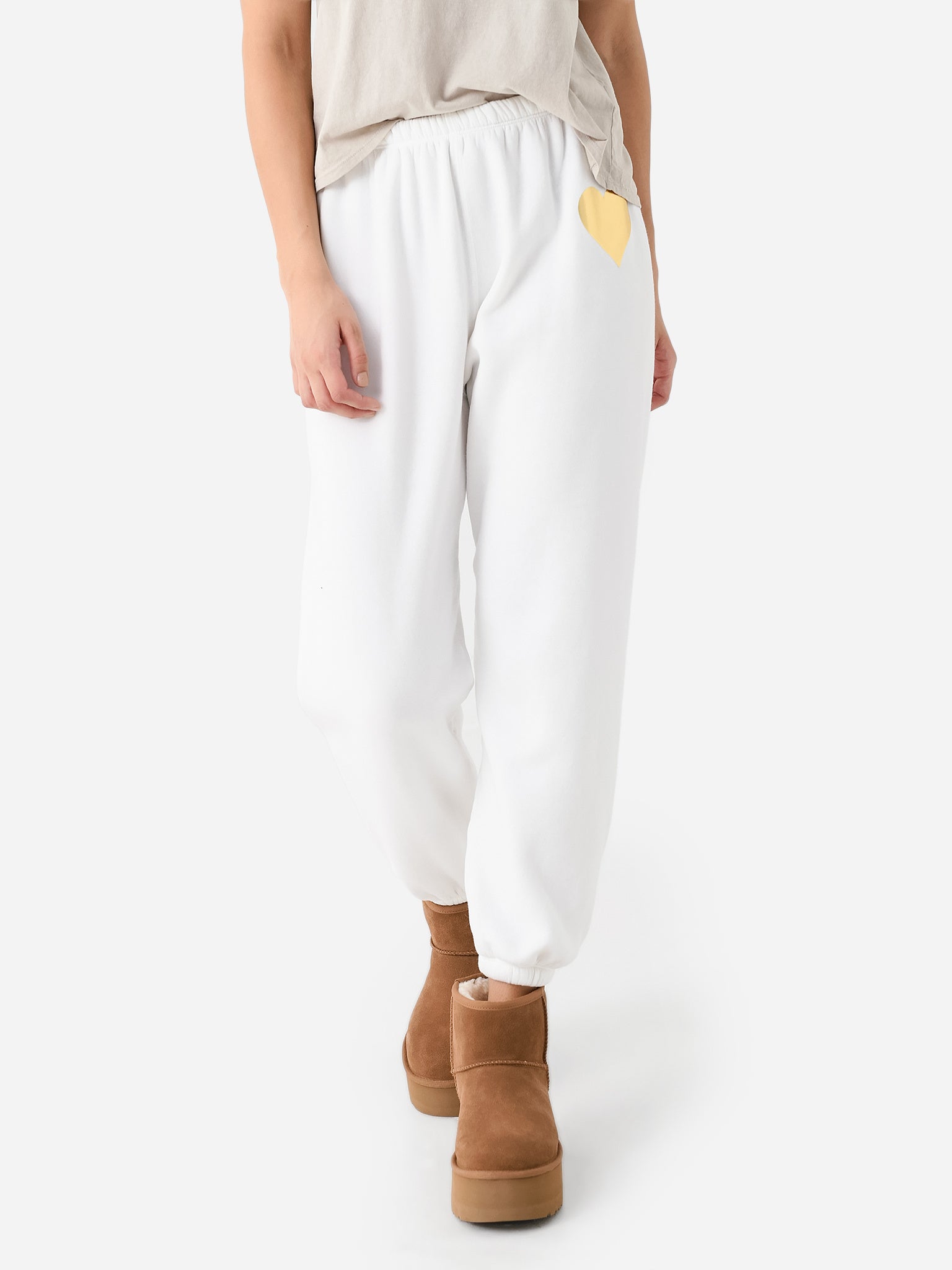 SPRWMN Women's Fleece Heart Sweatpant - Saint Bernard