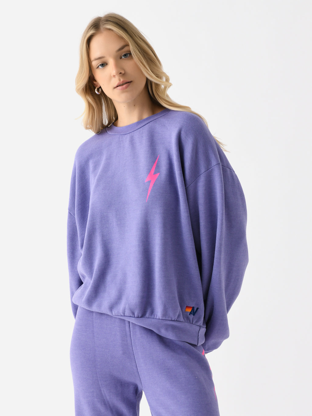 Aviator Nation Women's Bolt 2 Relaxed Crew Sweatshirt - Saint Bernard