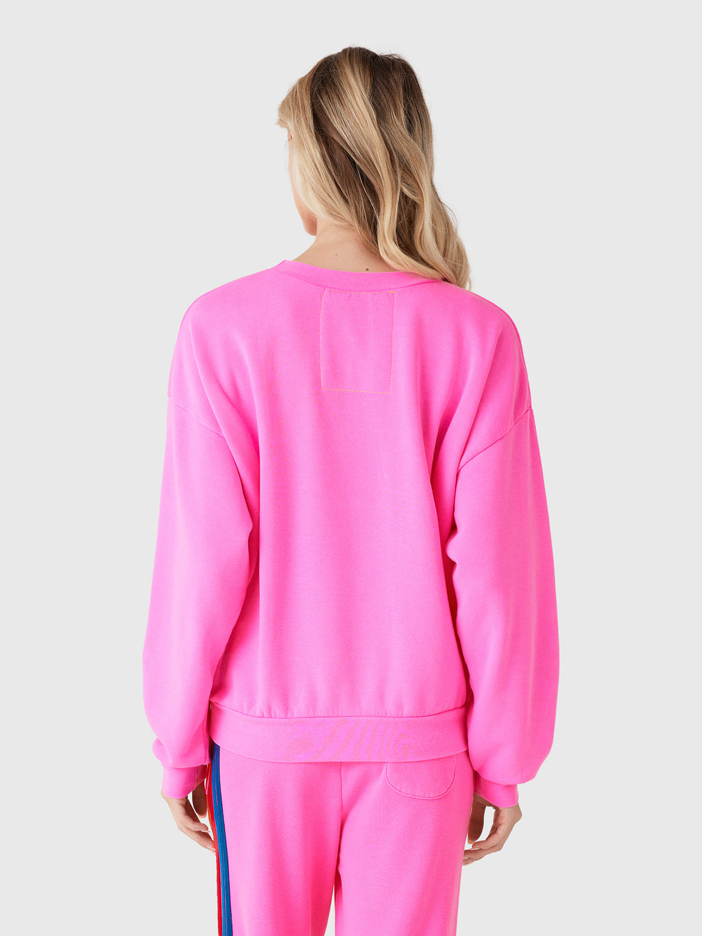 Aviator Nation Women's 5 Stripe Relaxed Crew Sweatshirt - Saint Bernard